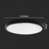 Oprawa sufitowa plafoniera V-TAC 24W LED okrągły IP44 30cm czarny VT-8624B-RD 4000K 2400lm